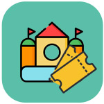 Eintritt ins<br>Hüpfburgenland<br><br>+ 5,- € je Kind